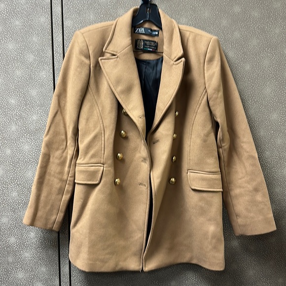 🔥🔥🔥Zara Wool Blended Double Breasted Coat Jacket - Picture 9 of 16